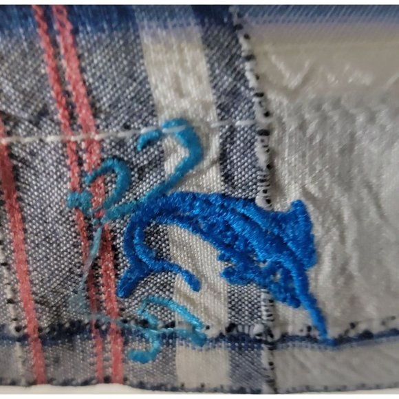 Tommy Bahama 75% Silk Multicolor Button Up Short Sleeve Shirt Large Size‎ Large - Picture 6 of 7